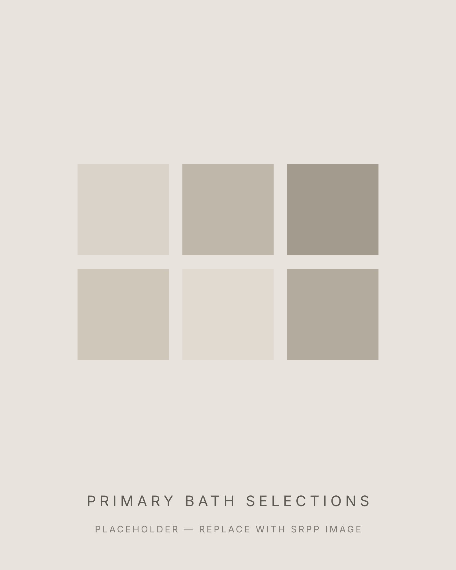 Primary bath selections — placeholder